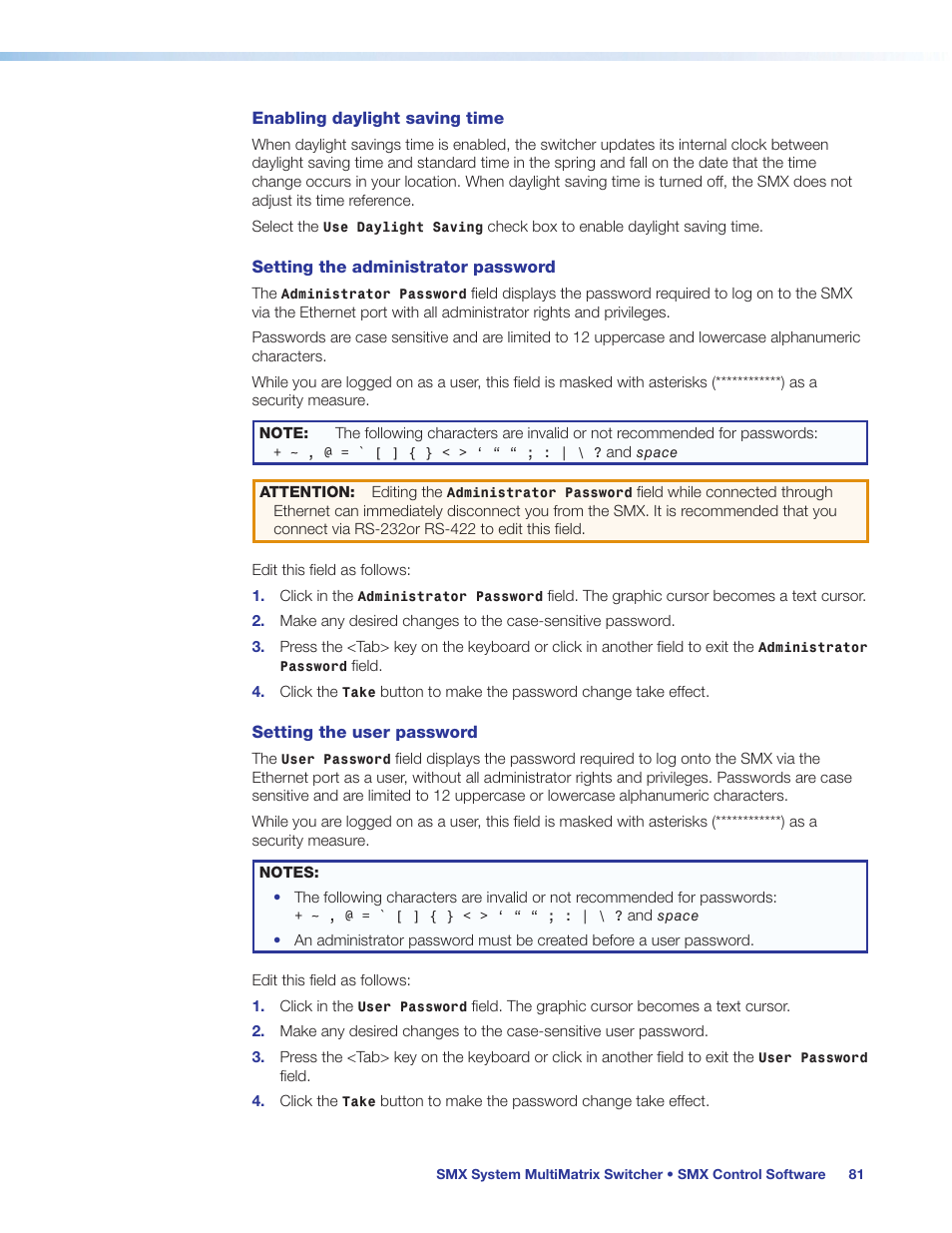 Extron Electronics SMX System User Guide User Manual | Page 87 / 124