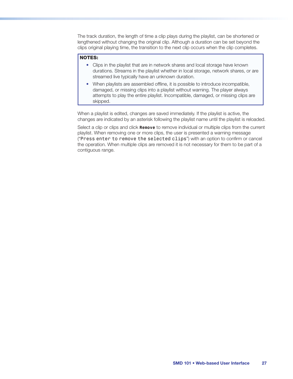 Extron Electronics SMD 101 User Guide User Manual | Page 33 / 105