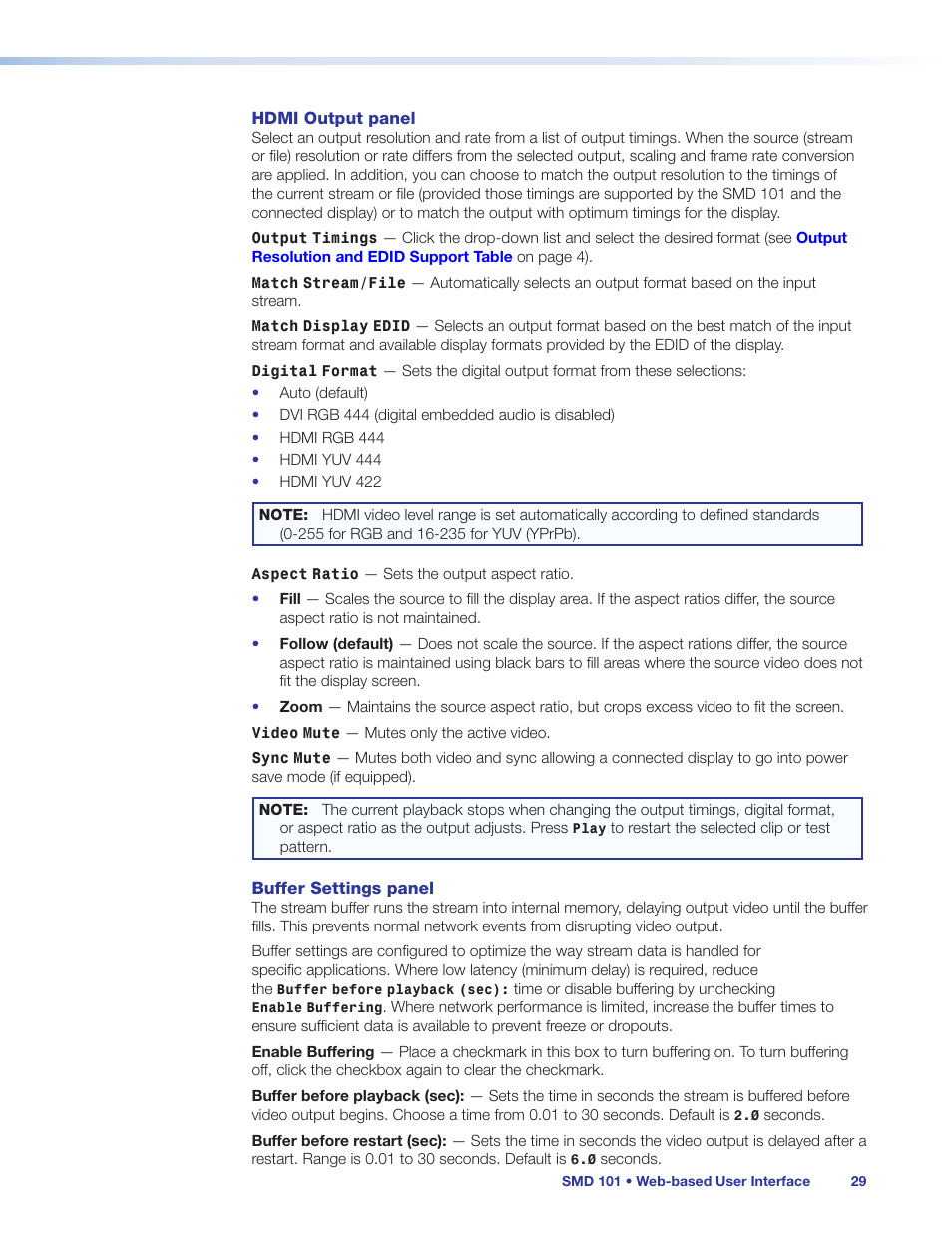 Extron Electronics SMD 101 User Guide User Manual | Page 35 / 105