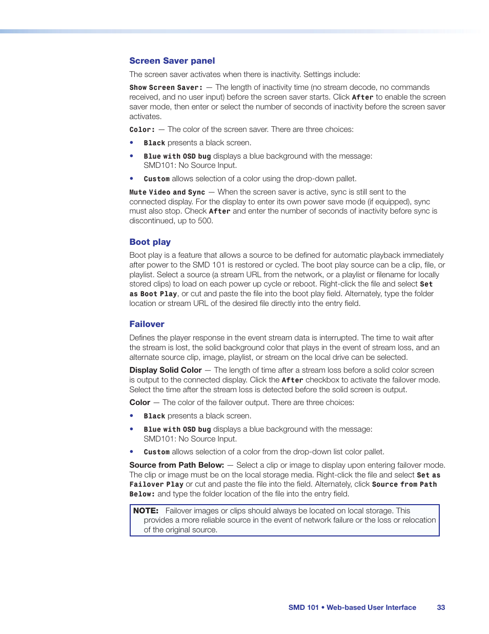 Extron Electronics SMD 101 User Guide User Manual | Page 39 / 105