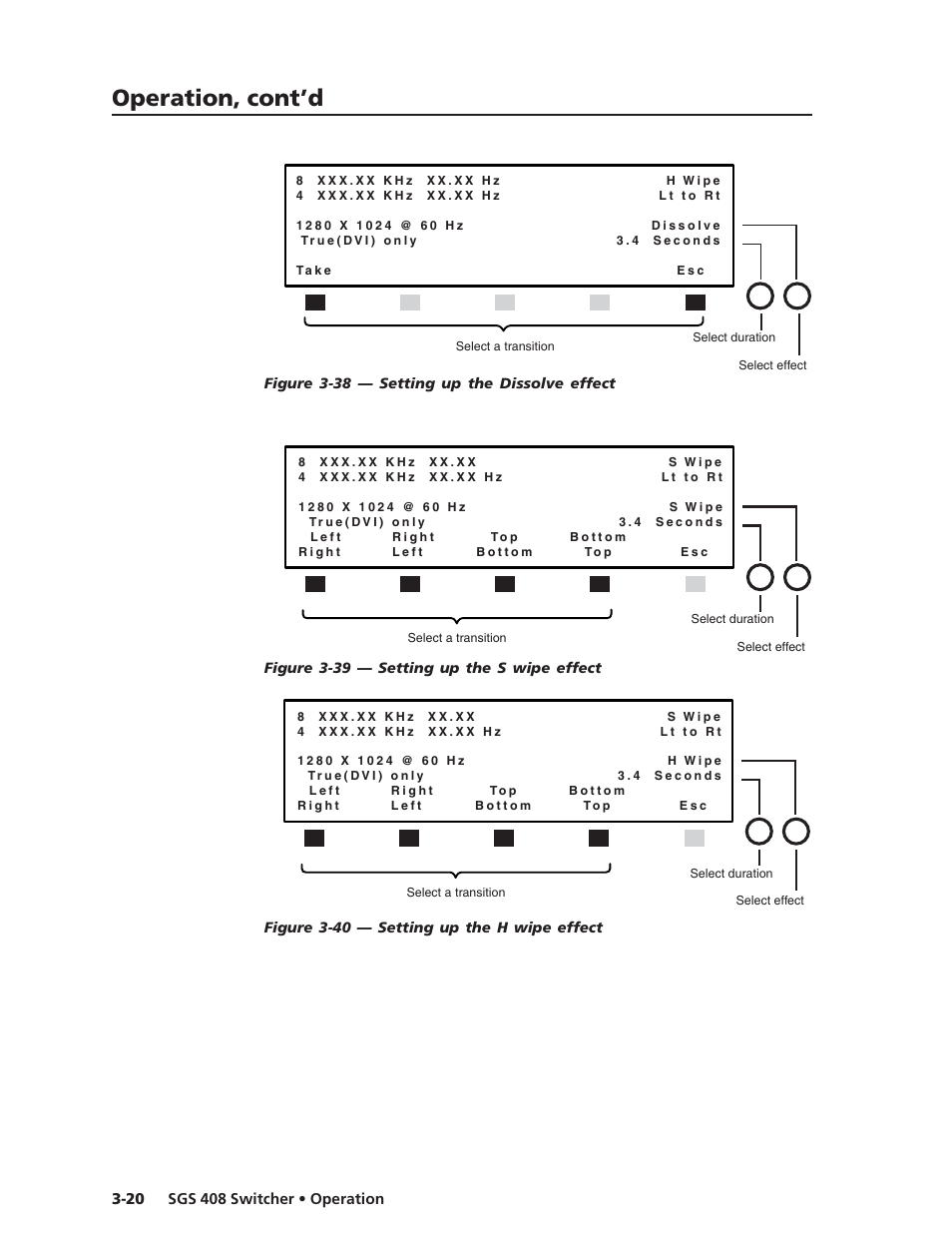 Operation, cont’d | Extron Electronics SGS 408 User Guide User Manual | Page 38 / 64