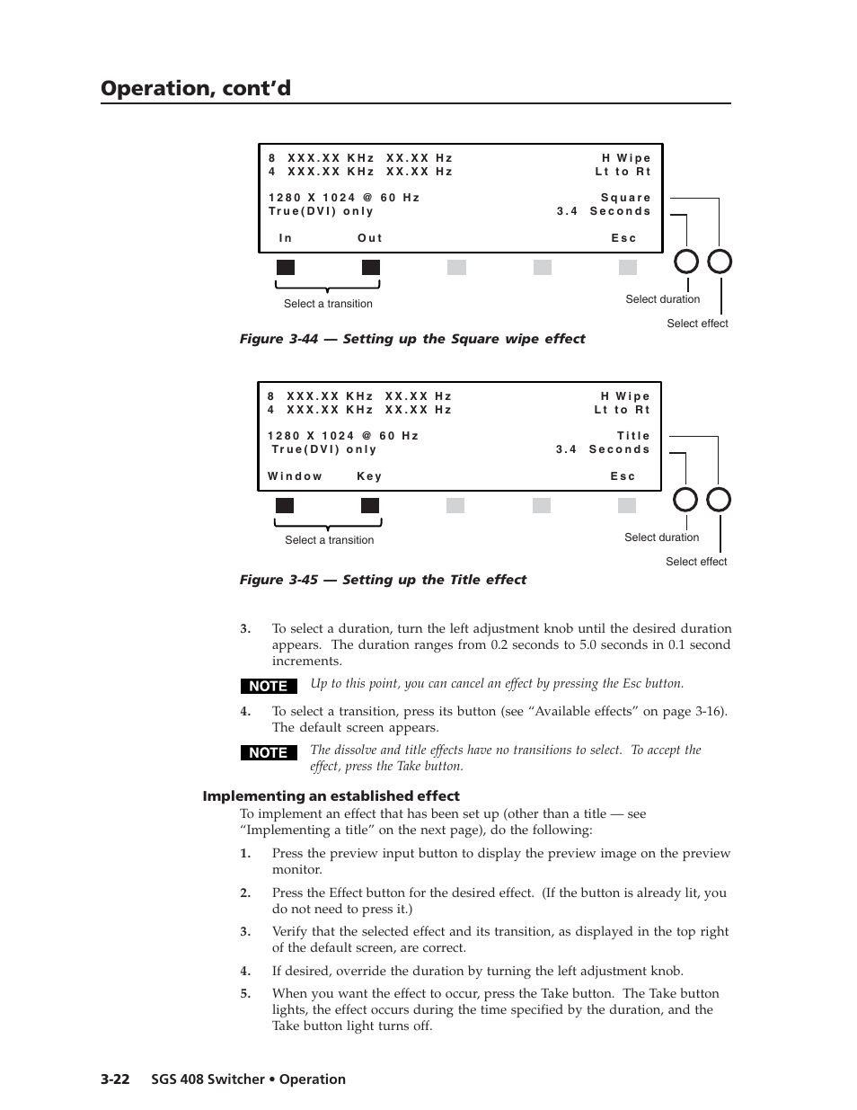 Operation, cont’d | Extron Electronics SGS 408 User Guide User Manual | Page 40 / 64