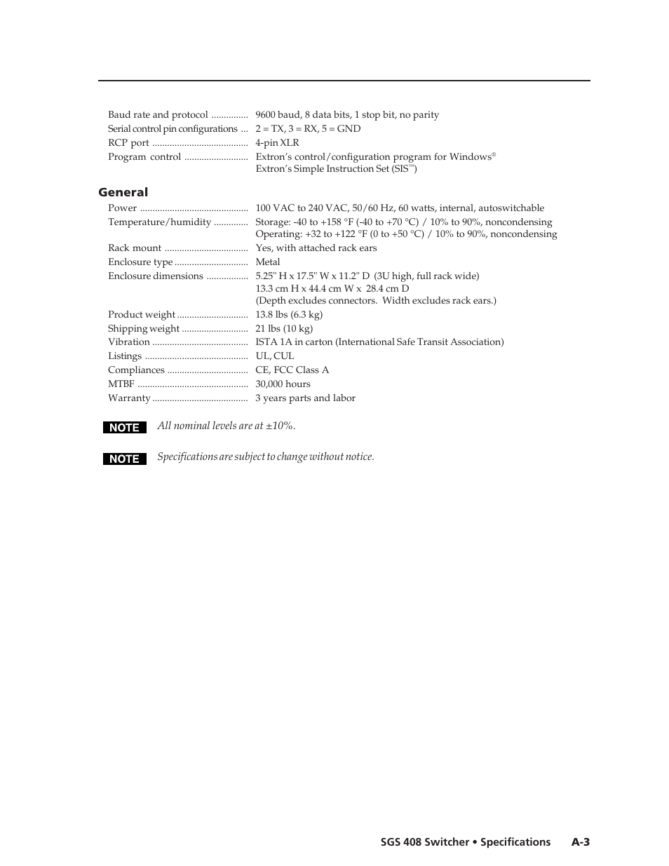 Extron Electronics SGS 408 User Guide User Manual | Page 55 / 64