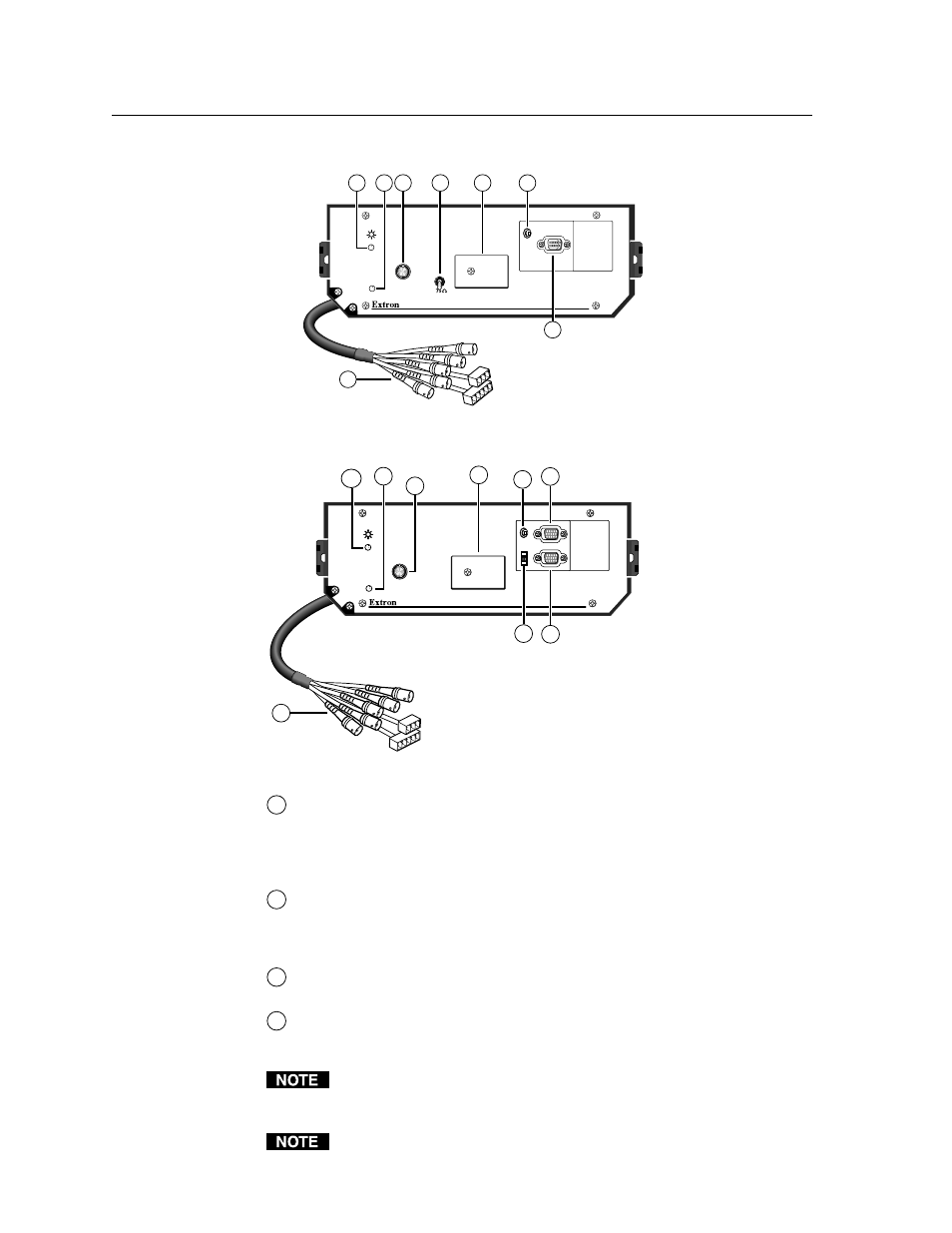 Installation and operation, Installation and operation, cont’d, Front panel features | Extron Electronics RGB 560 AKM User Guide User Manual | Page 10 / 25