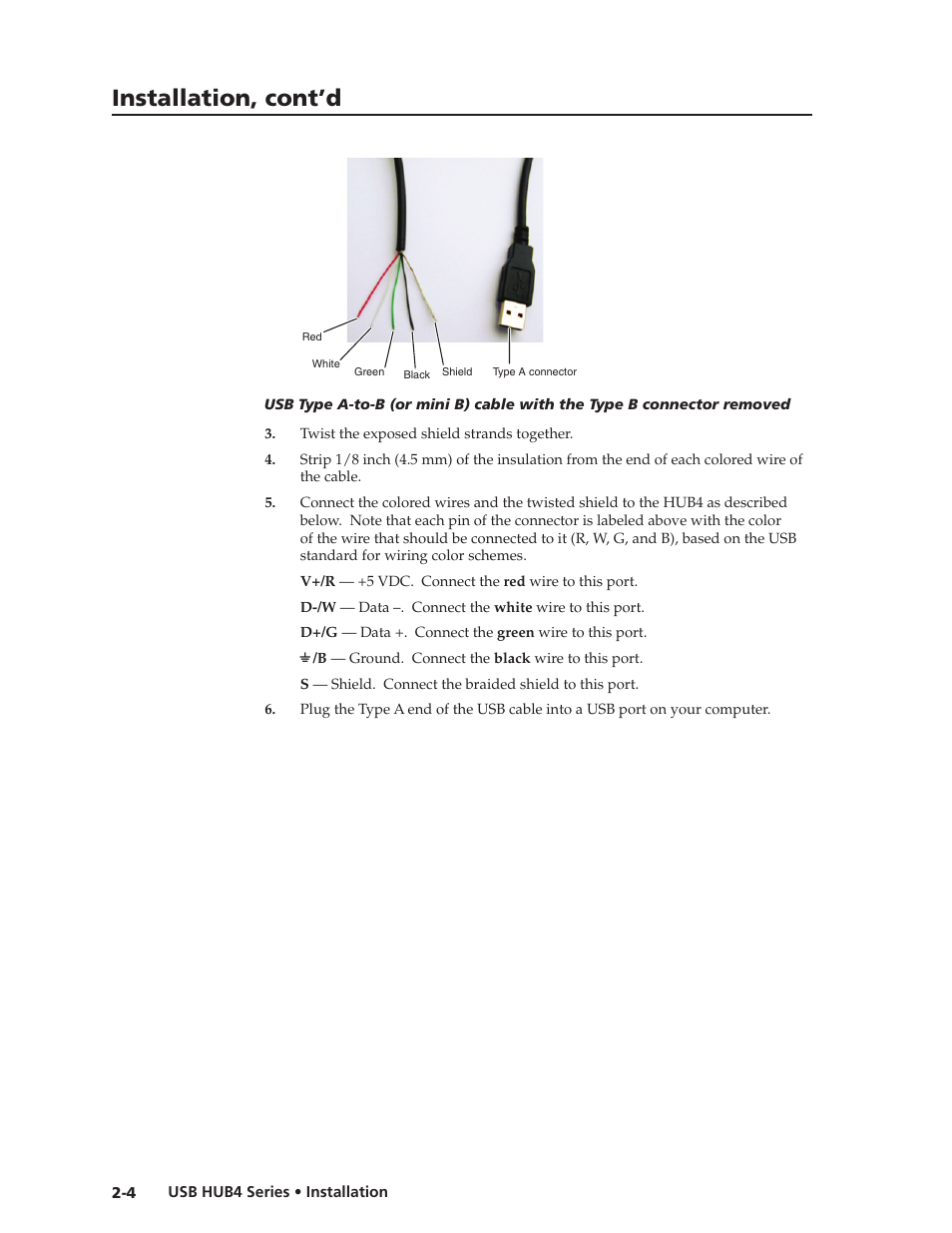 Preliminar y, Installation, cont’d | Extron Electronics USB HUB4 Series User Guide User Manual | Page 14 / 28