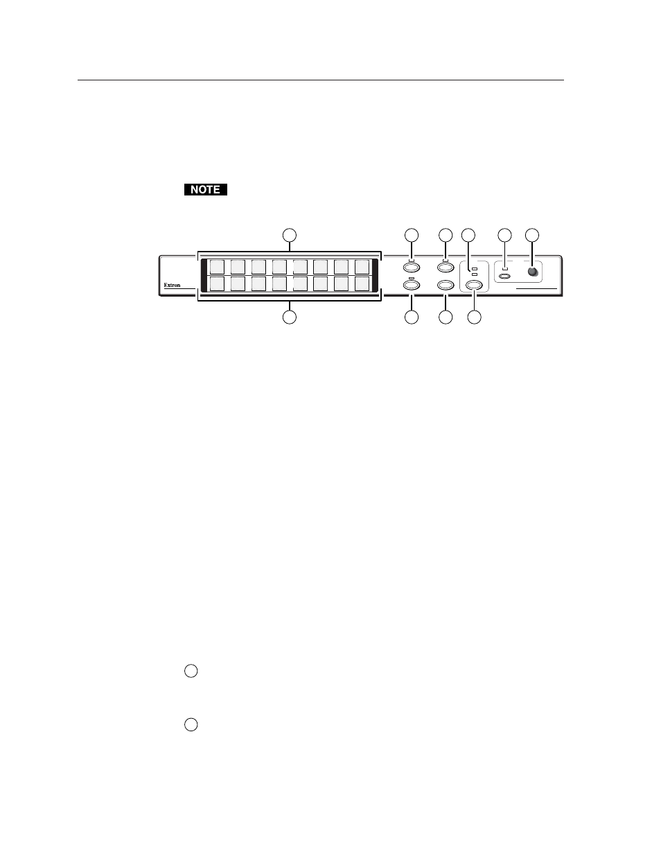 Operation, Operation, cont’d, Front panel controls and indicators | Definitions, Input and output buttons | Extron Electronics TPX 88 A User Guide User Manual | Page 28 / 82