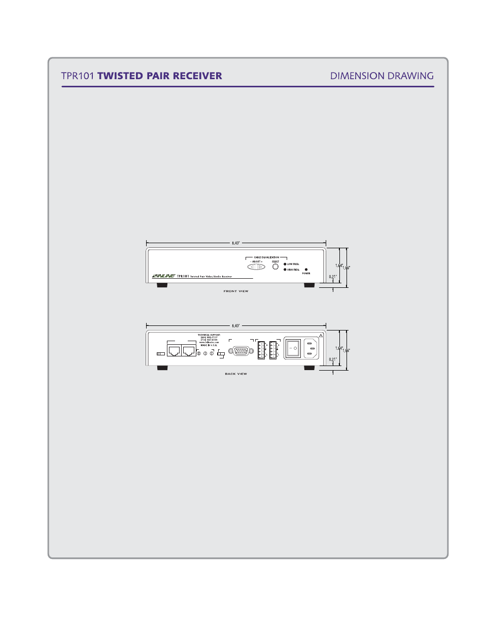 Extron Electronics TPT101_TPR101 User Guide User Manual | Page 21 / 24