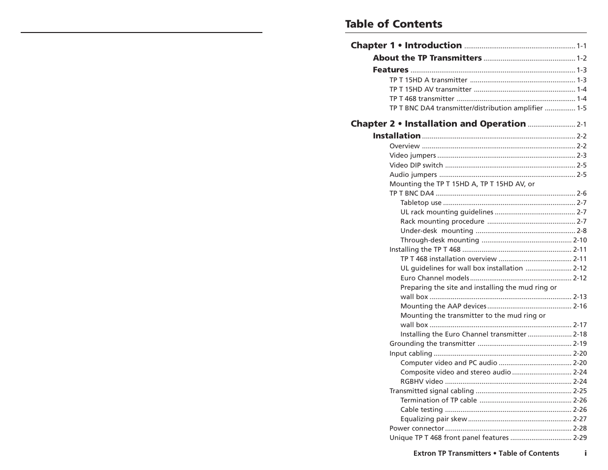 Extron Electronics TP Transmitters User Guide User Manual | Page 4 / 31