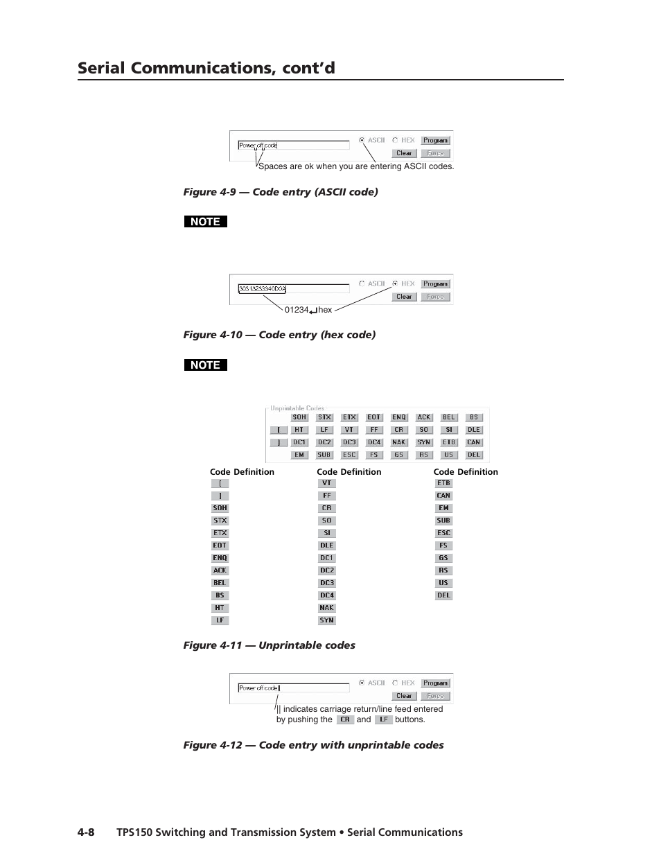 Serial communications, cont’d | Extron Electronics TPS150 User Guide User Manual | Page 36 / 54