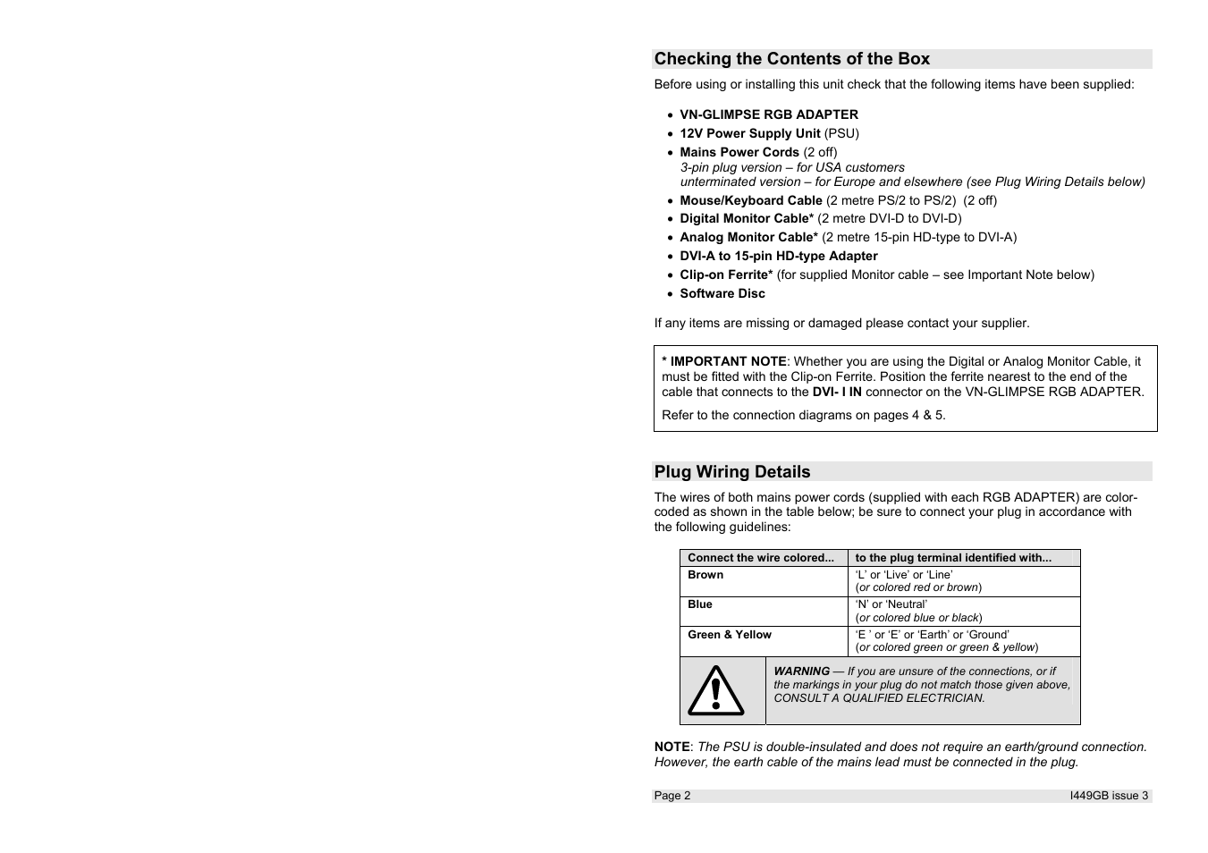 Extron Electronics ES3610_11 Quick Start User Manual | Page 2 / 8