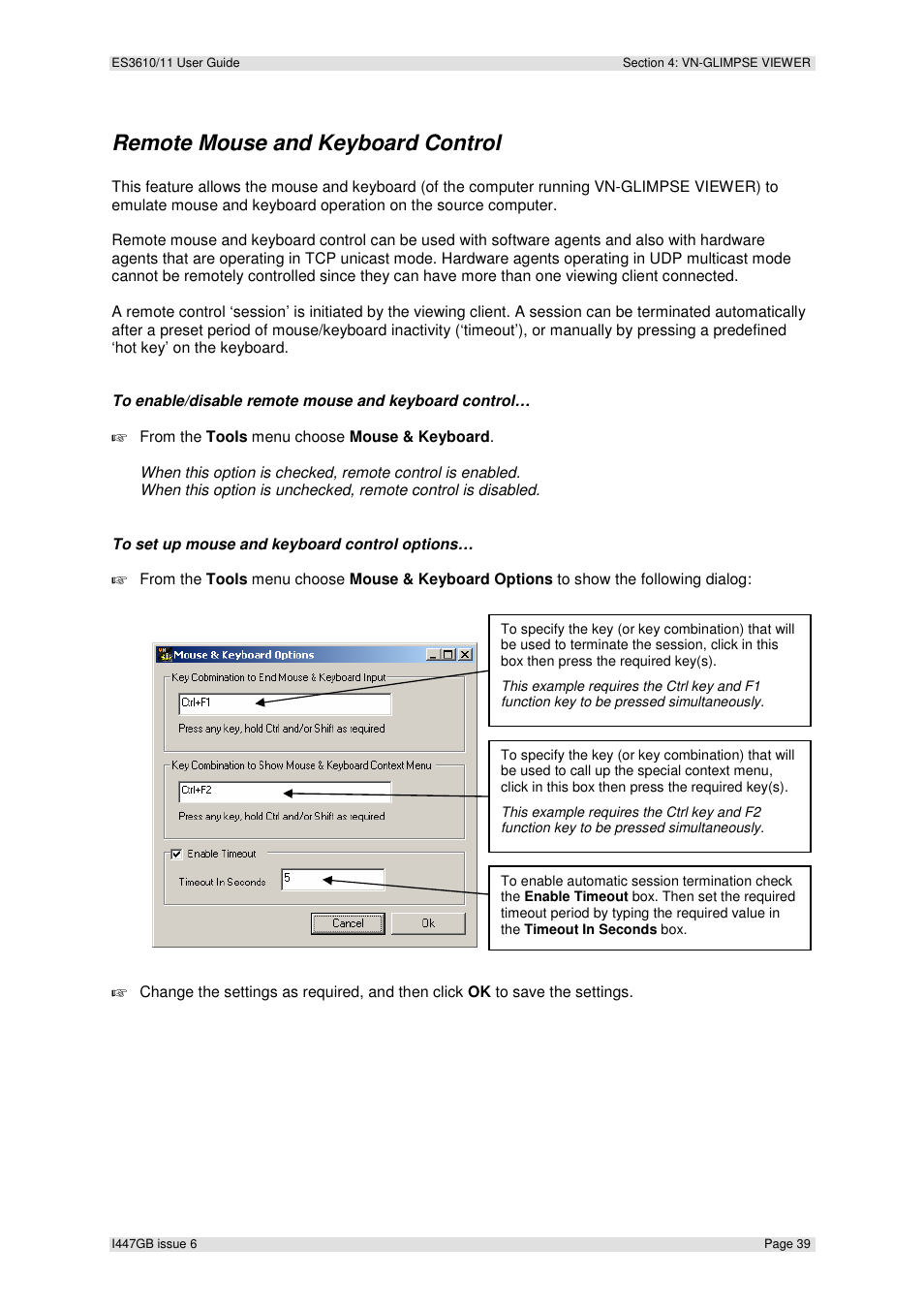 Remote mouse and keyboard control | Extron Electronics ES3610_11 User Guide User Manual | Page 39 / 59