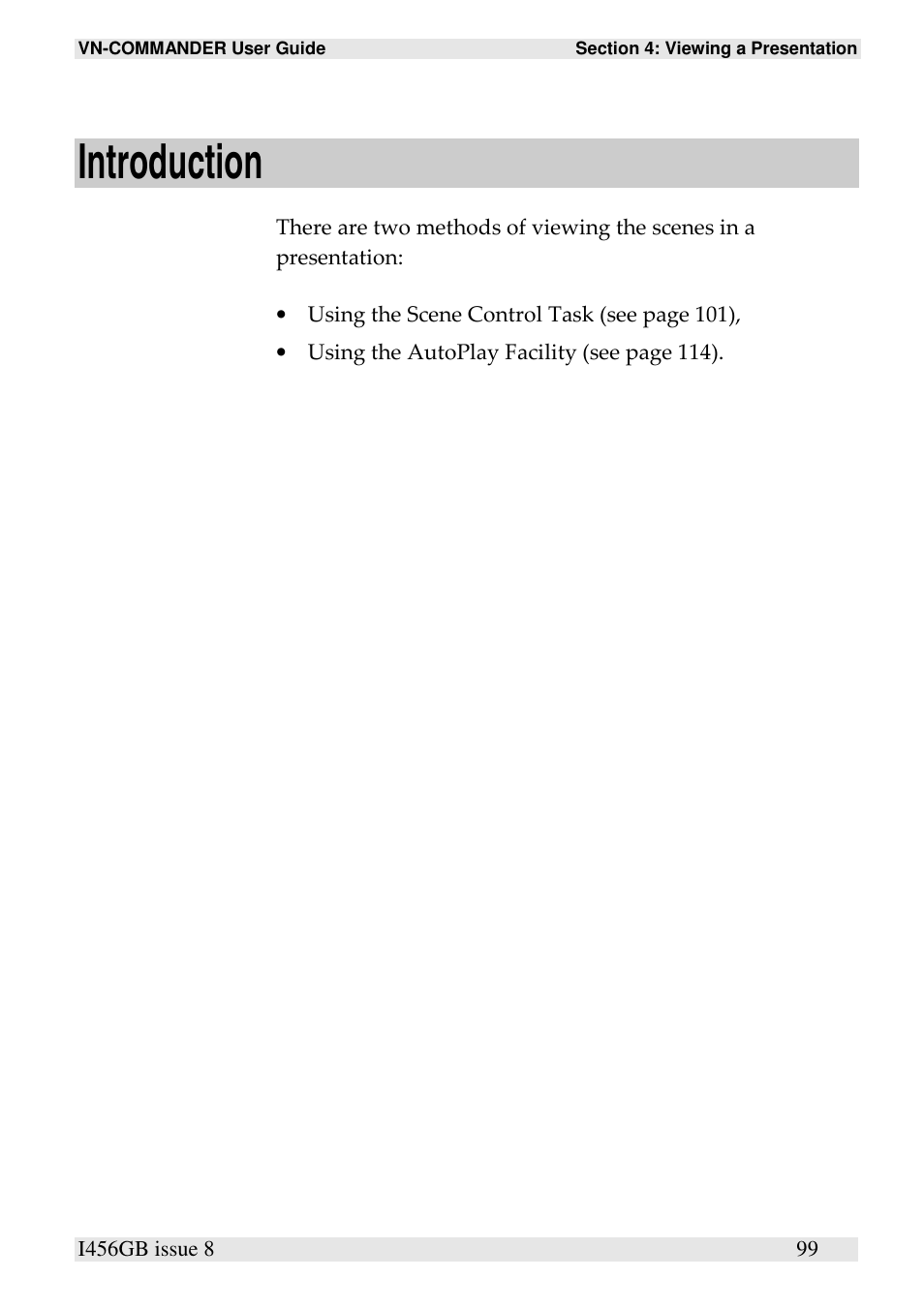 Introduction | Extron Electronics VN-COMMANDER User Manual | Page 109 / 155