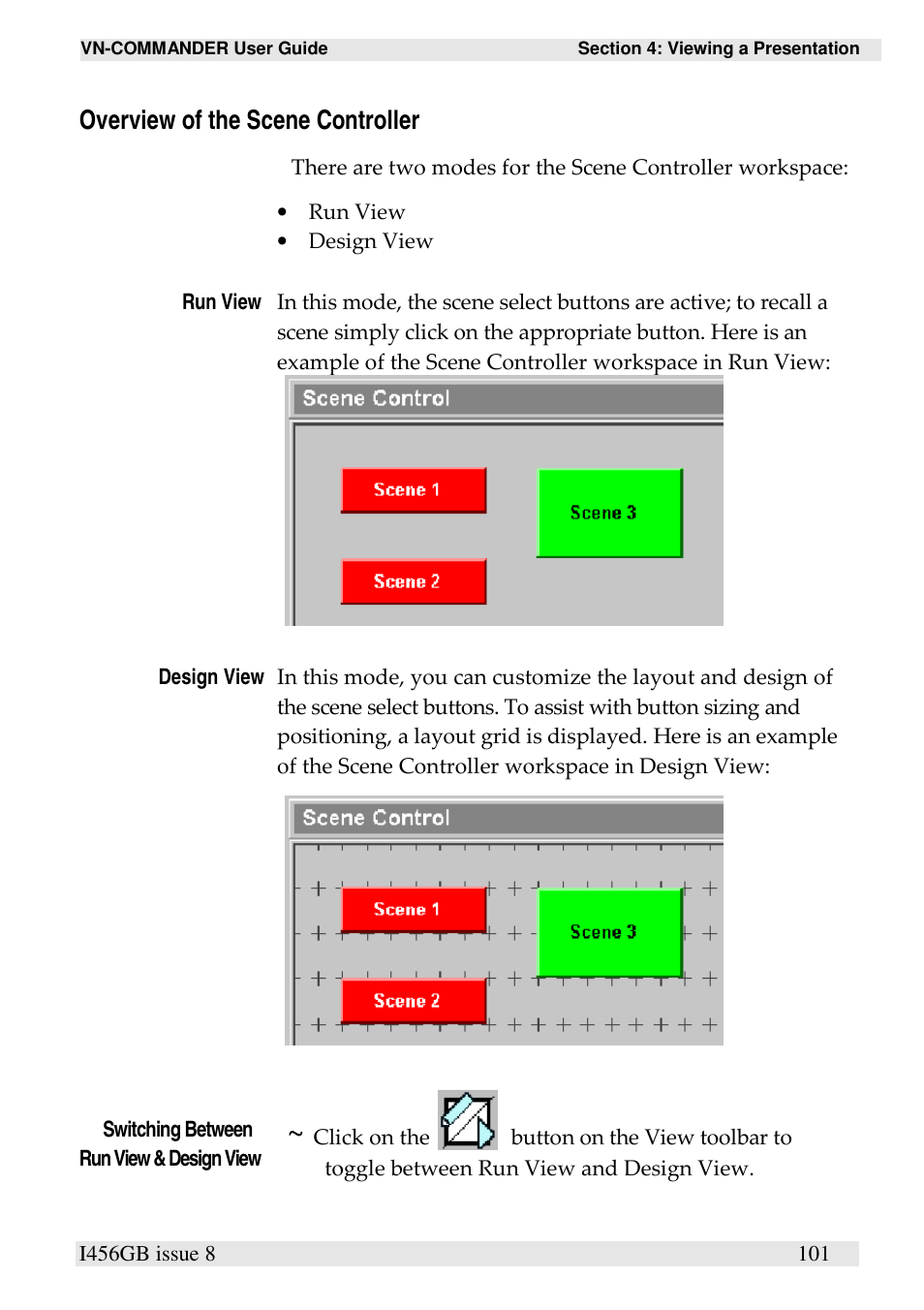 Overview of the scene controller | Extron Electronics VN-COMMANDER User Manual | Page 111 / 155