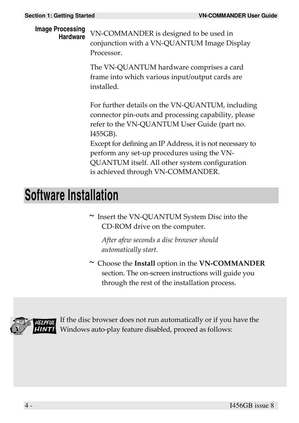 Software installation | Extron Electronics VN-COMMANDER User Manual | Page 14 / 155