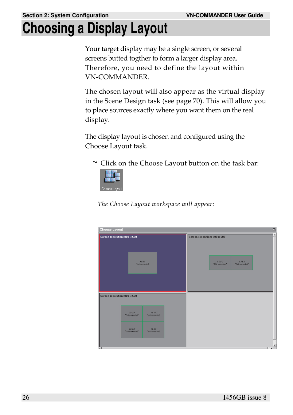 Choosing a display layout | Extron Electronics VN-COMMANDER User Manual | Page 36 / 155