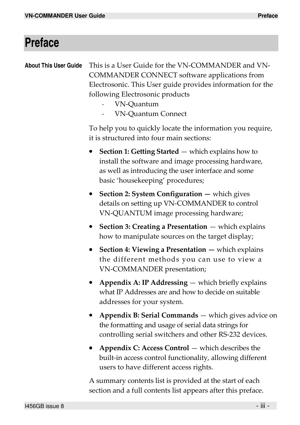 Preface | Extron Electronics VN-COMMANDER User Manual | Page 5 / 155