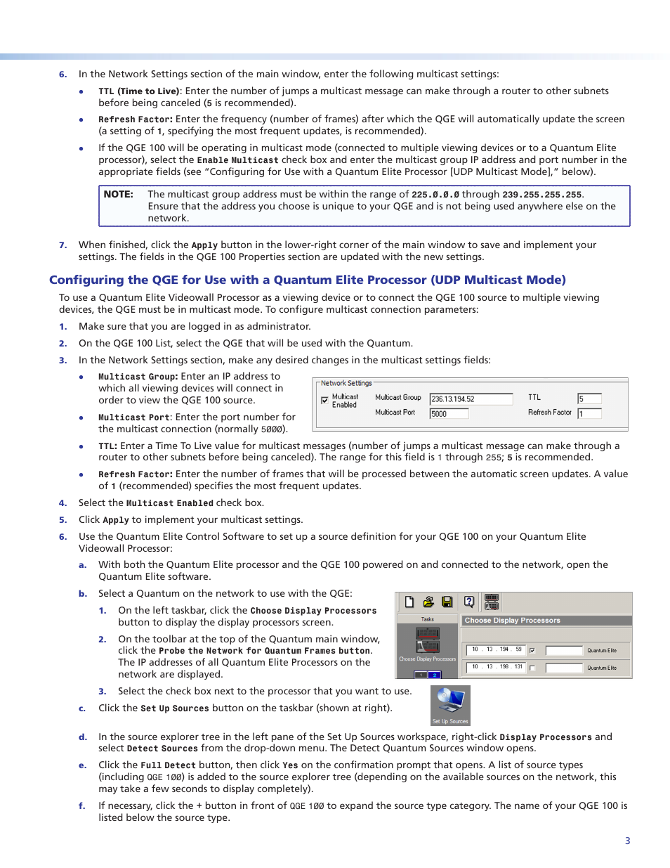 Product category | Extron Electronics QGE 100 Setup Guide User Manual | Page 3 / 4