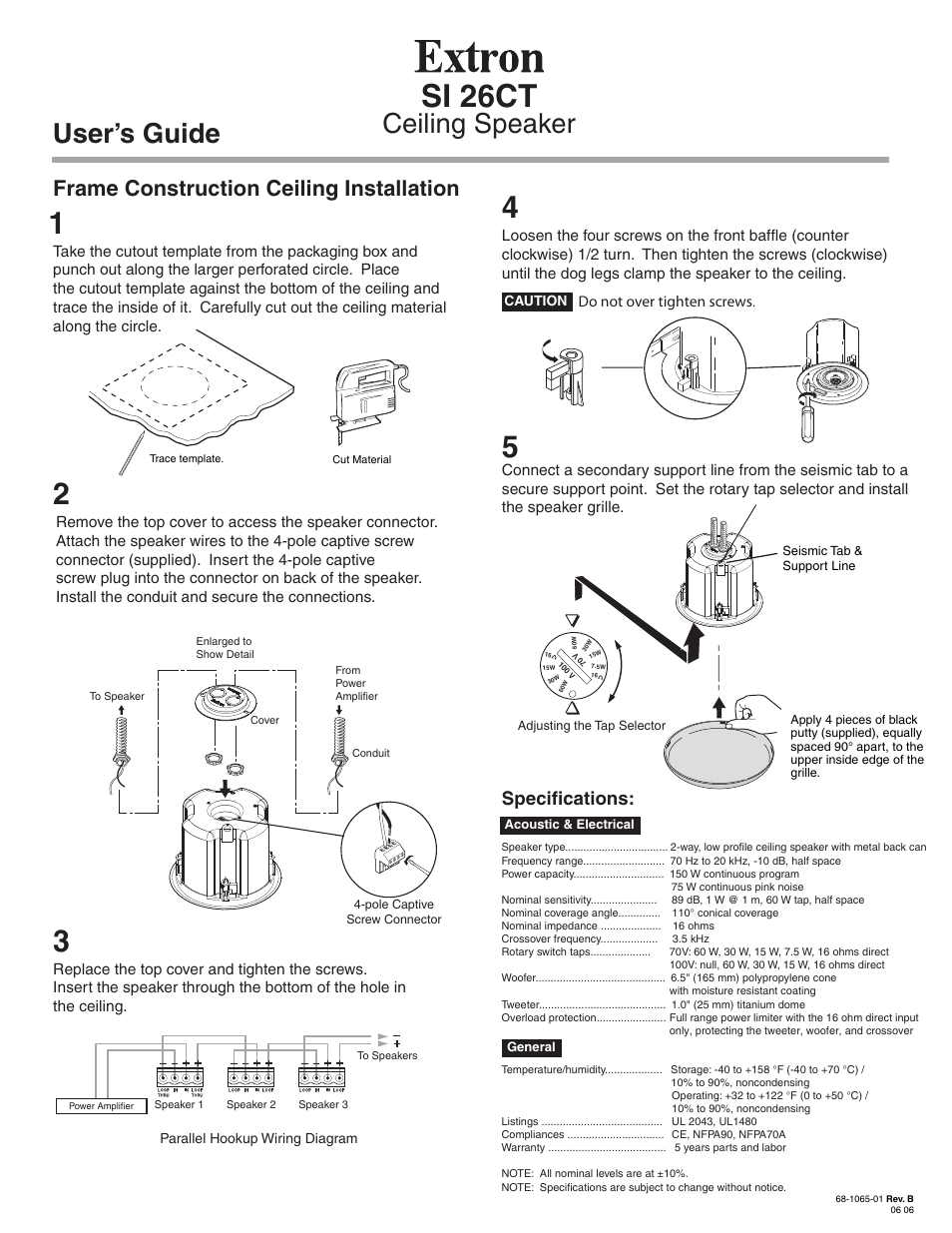 Extron Electronics SI 26CT User Guide User Manual | 2 pages