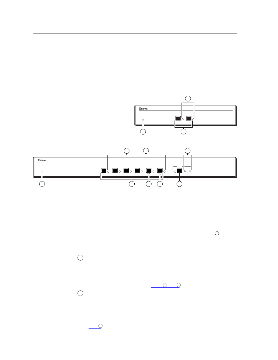 Controls and indicators, Input selection controls and indicators, Operation | Operation, cont’d, Sw rgbhv series switchers • operation 3-2 | Extron Electronics SW RGBHV Series User Guide User Manual | Page 23 / 45