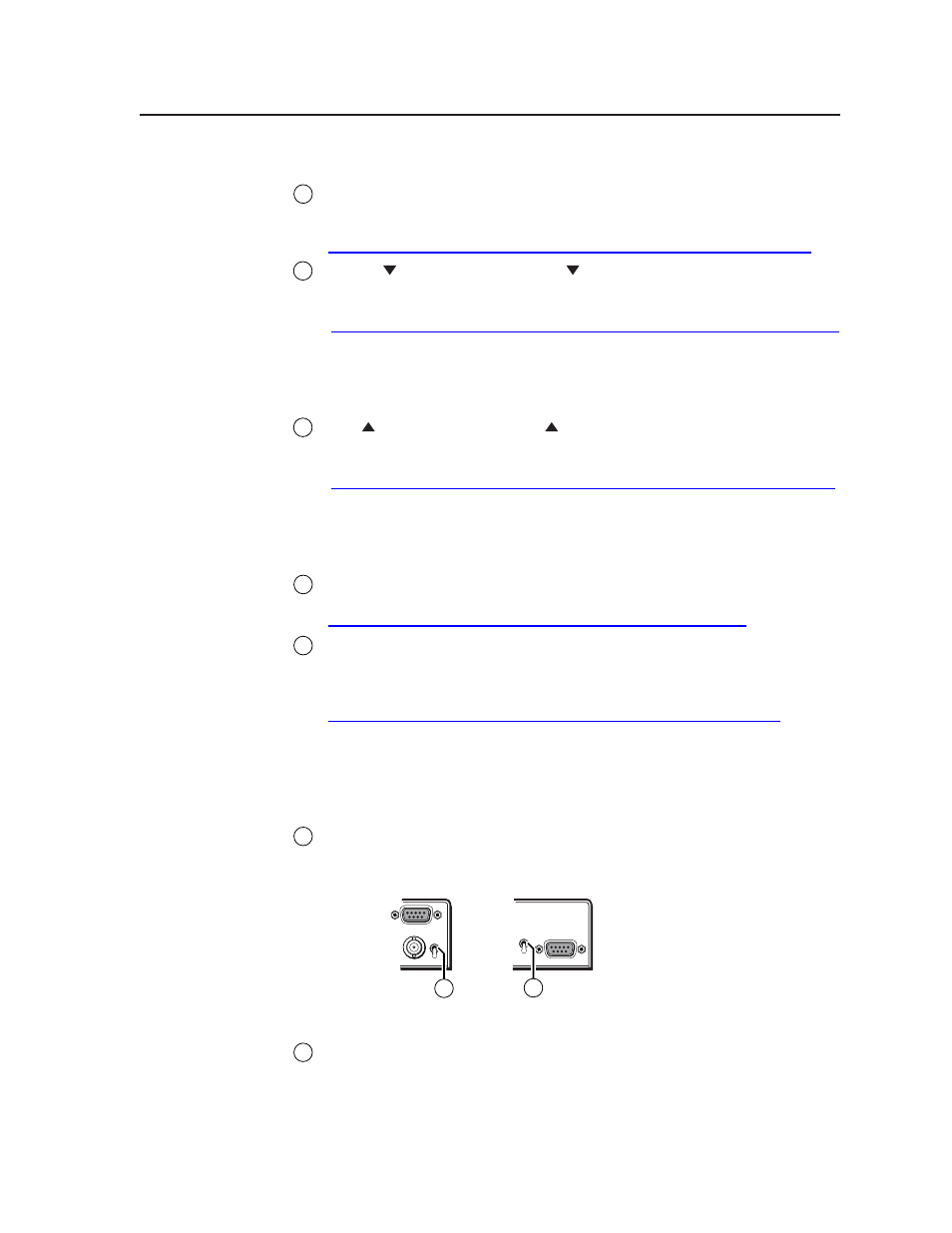 Audio controls and indicators, Autoswitch mode control and indicator, Ols and indicators”, items | Item | Extron Electronics SW RGBHV Series User Guide User Manual | Page 24 / 45