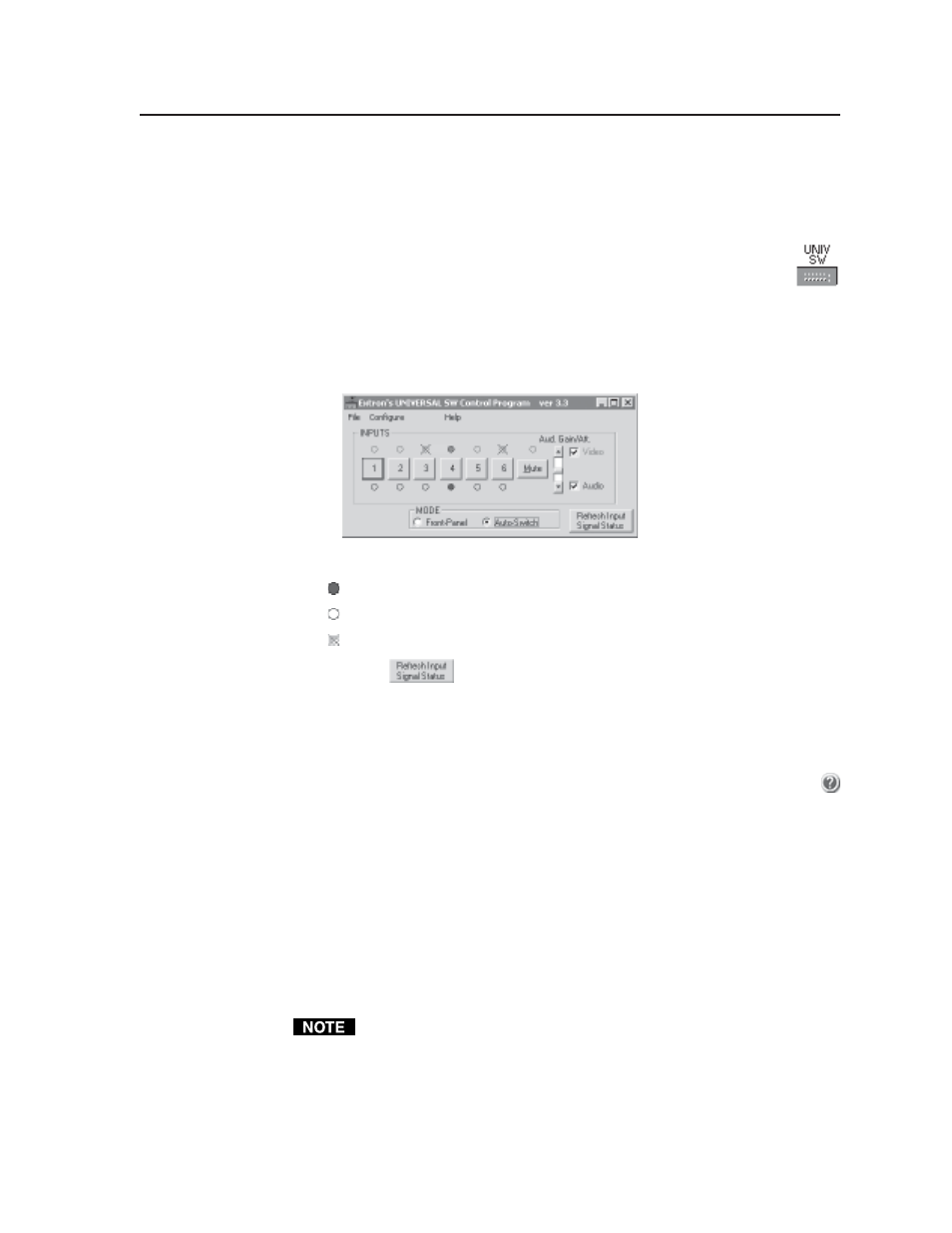 Using the software, Using the help system, Contact closure | Extron Electronics SW RGBHV Series User Guide User Manual | Page 36 / 45