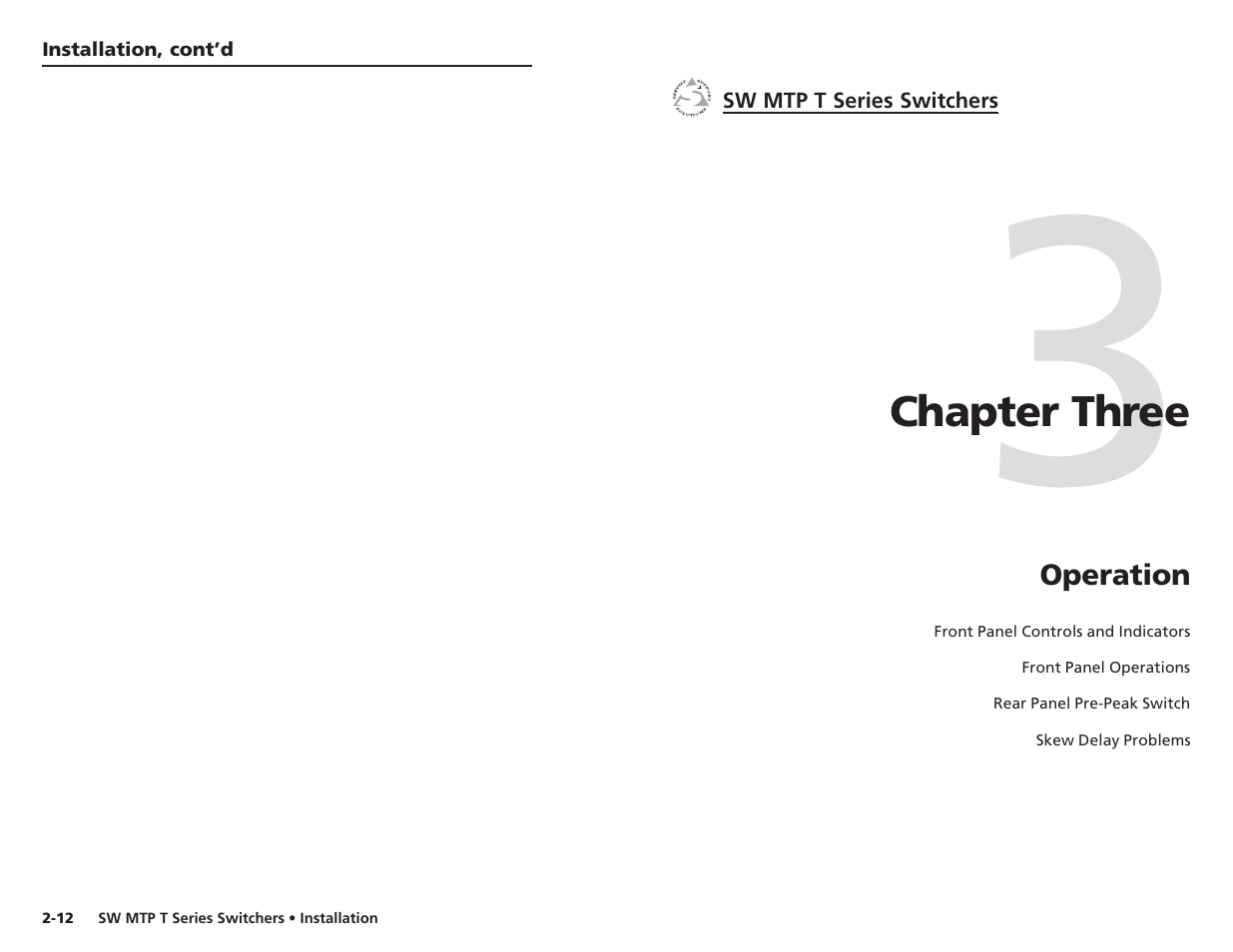 Extron Electronics SW MTP T Series User Guide User Manual | Page 13 / 25