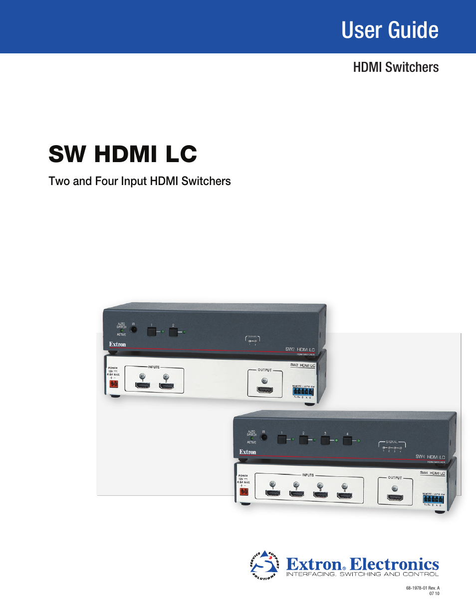 Extron Electronics SW HDMI LC User Guide User Manual | 36 pages