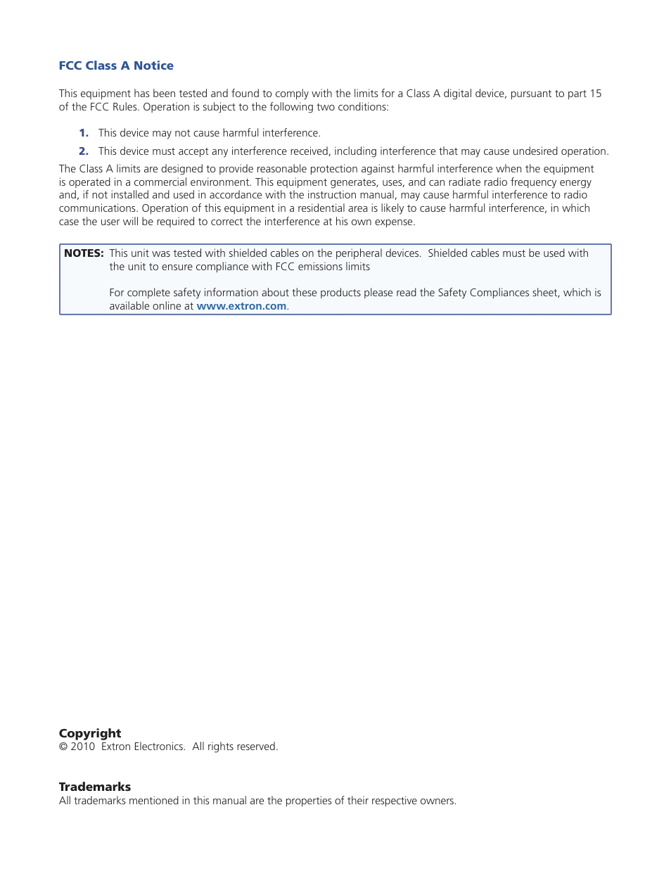 Extron Electronics SW HDMI LC User Guide User Manual | Page 3 / 36