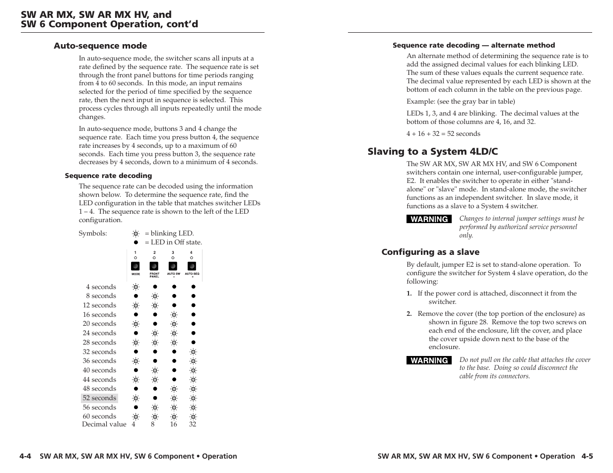 Slaving to a system 4ld/c | Extron Electronics SW 2_4 ARxi User Guide User Manual | Page 21 / 31