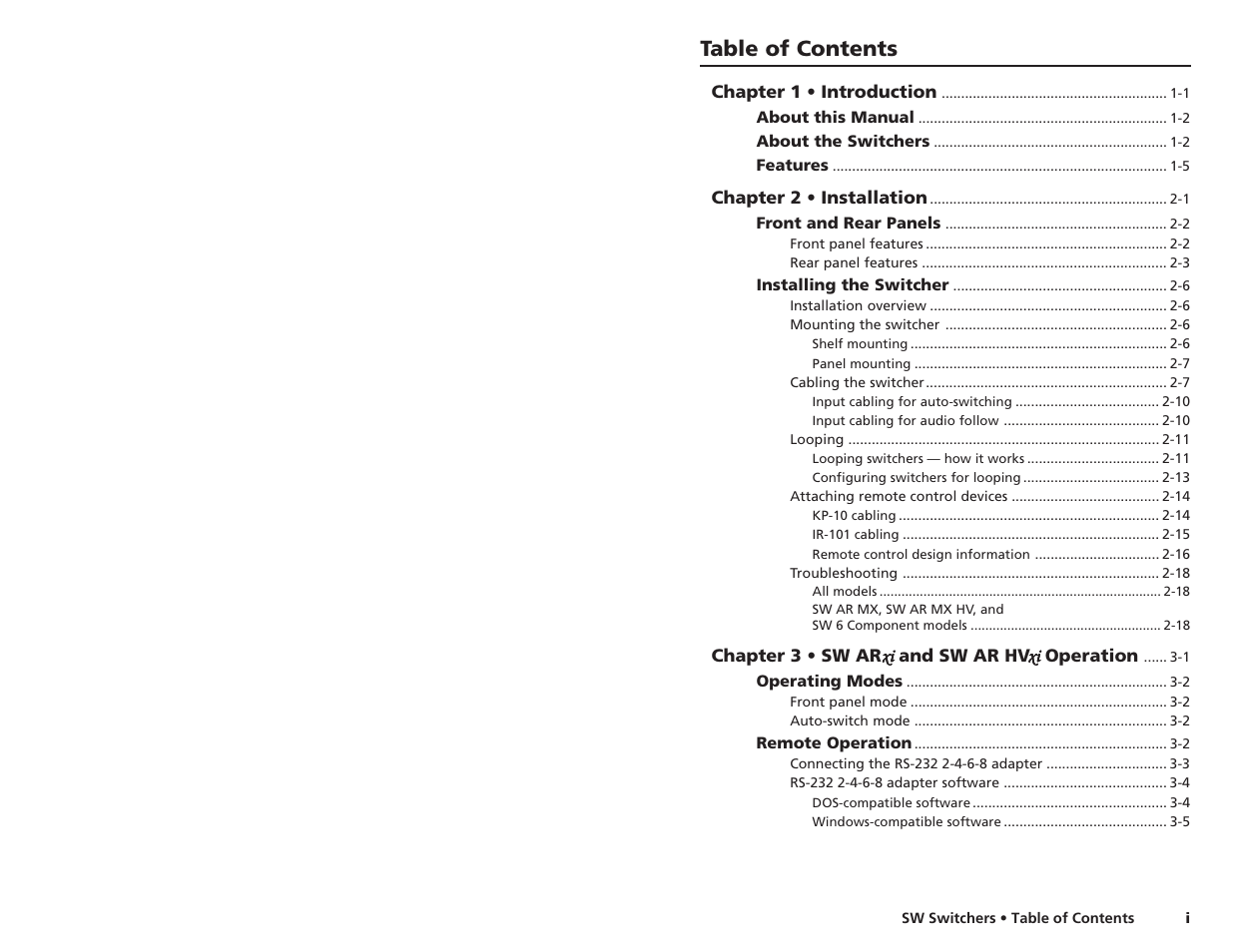 Extron Electronics SW 2_4 ARxi User Guide User Manual | Page 3 / 31