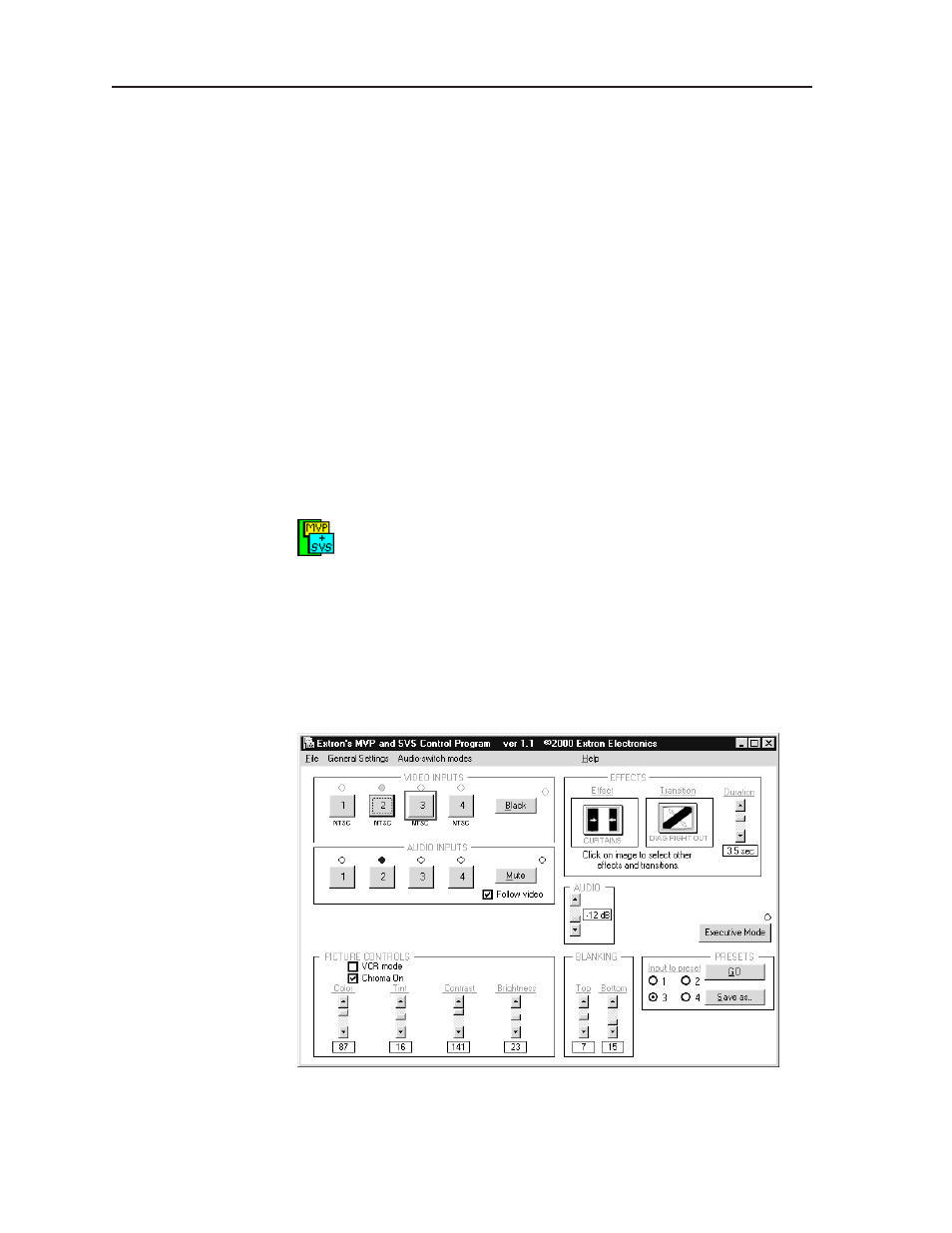 Windows, Based control program, Installing the windows-based control software | Using the software | Extron Electronics SVS 100 User Guide User Manual | Page 30 / 48