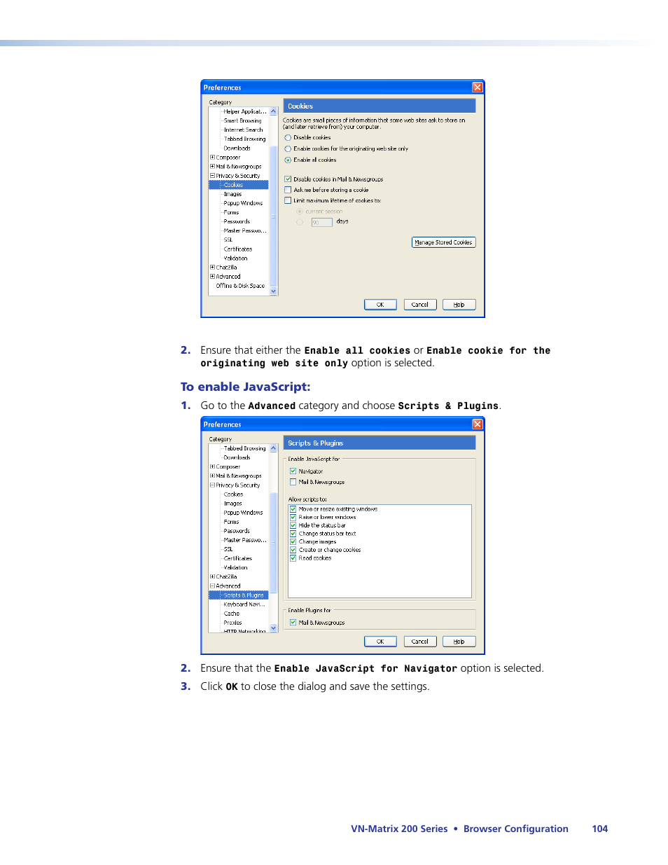 Extron Electronics VN-Matrix 200 Series User Manual | Page 109 / 123