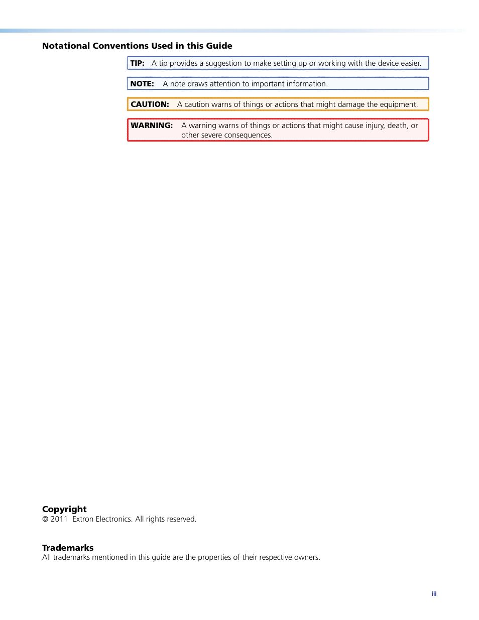 Extron Electronics VN-Matrix 200 Series User Manual | Page 3 / 123