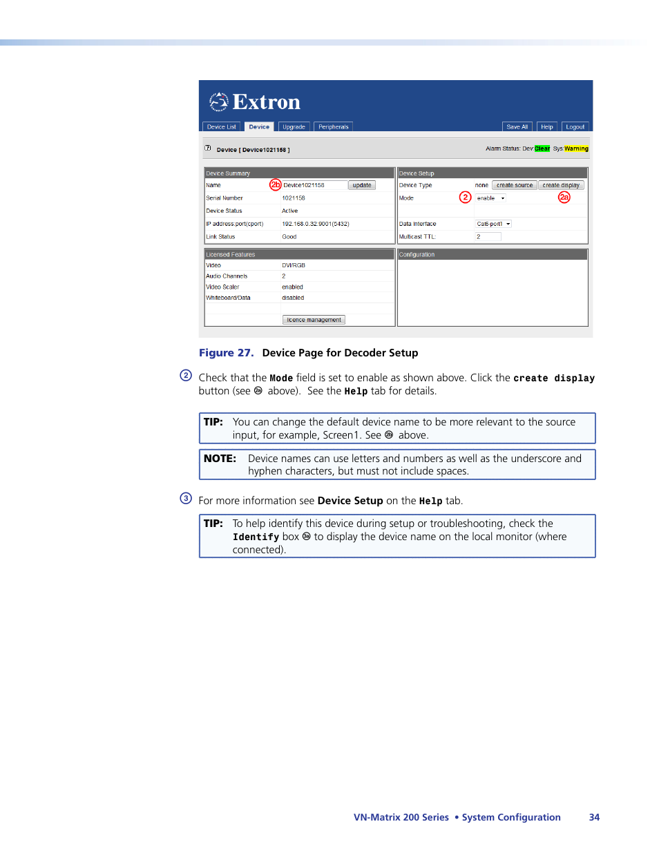 Extron Electronics VN-Matrix 200 Series User Manual | Page 39 / 123