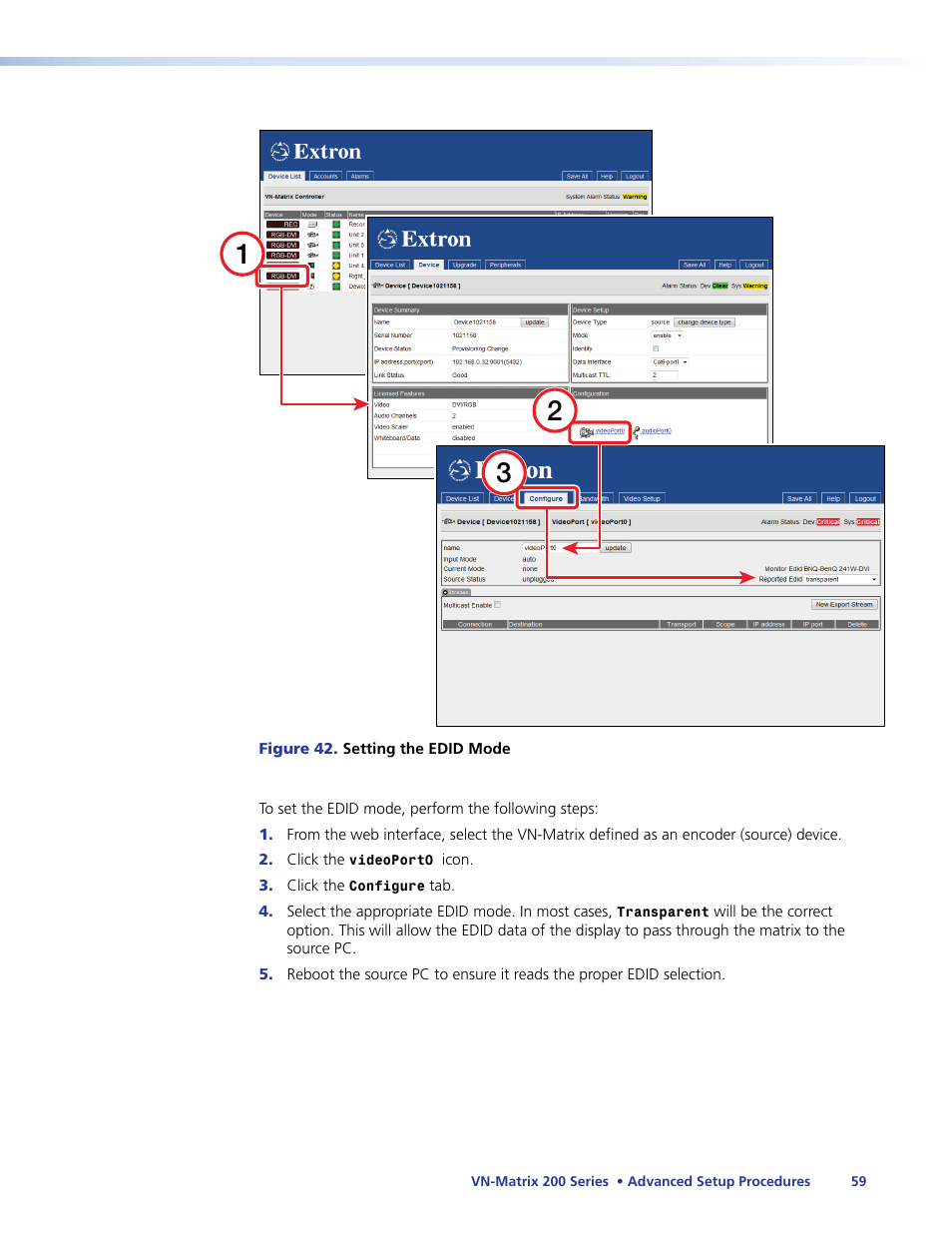 Extron Electronics VN-Matrix 200 Series User Manual | Page 64 / 123