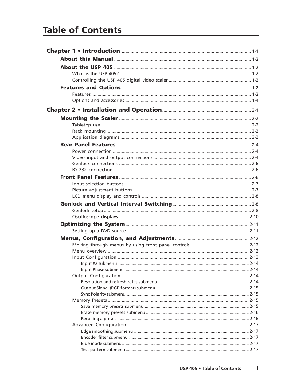 Extron Electronics USP 405 User Guide User Manual | Page 9 / 64