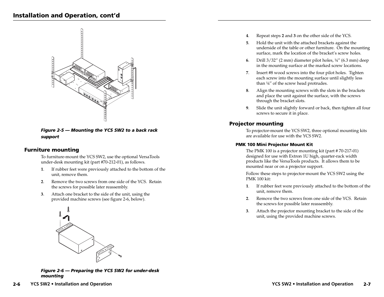 Extron Electronics YCS SW2 User Guide User Manual | Page 10 / 17