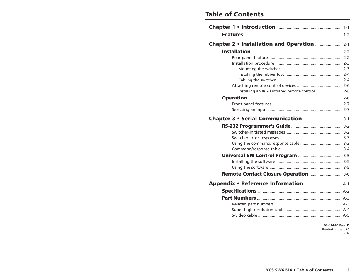 Extron Electronics YCS SW6 MX User Guide User Manual | Page 3 / 15