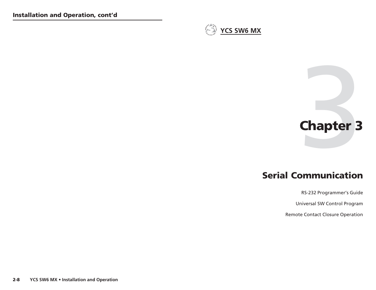 Extron Electronics YCS SW6 MX User Guide User Manual | Page 9 / 15