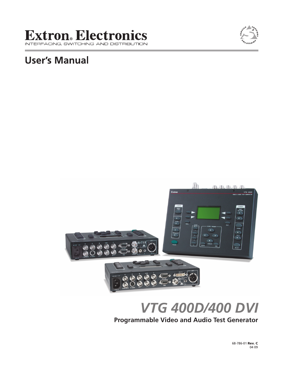 Extron Electronics VTG 400D_400 DVI User Guide User Manual | 88 pages