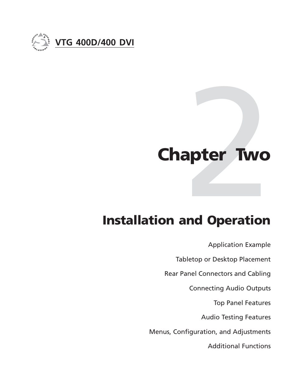 Extron Electronics VTG 400D_400 DVI User Guide User Manual | Page 11 / 88