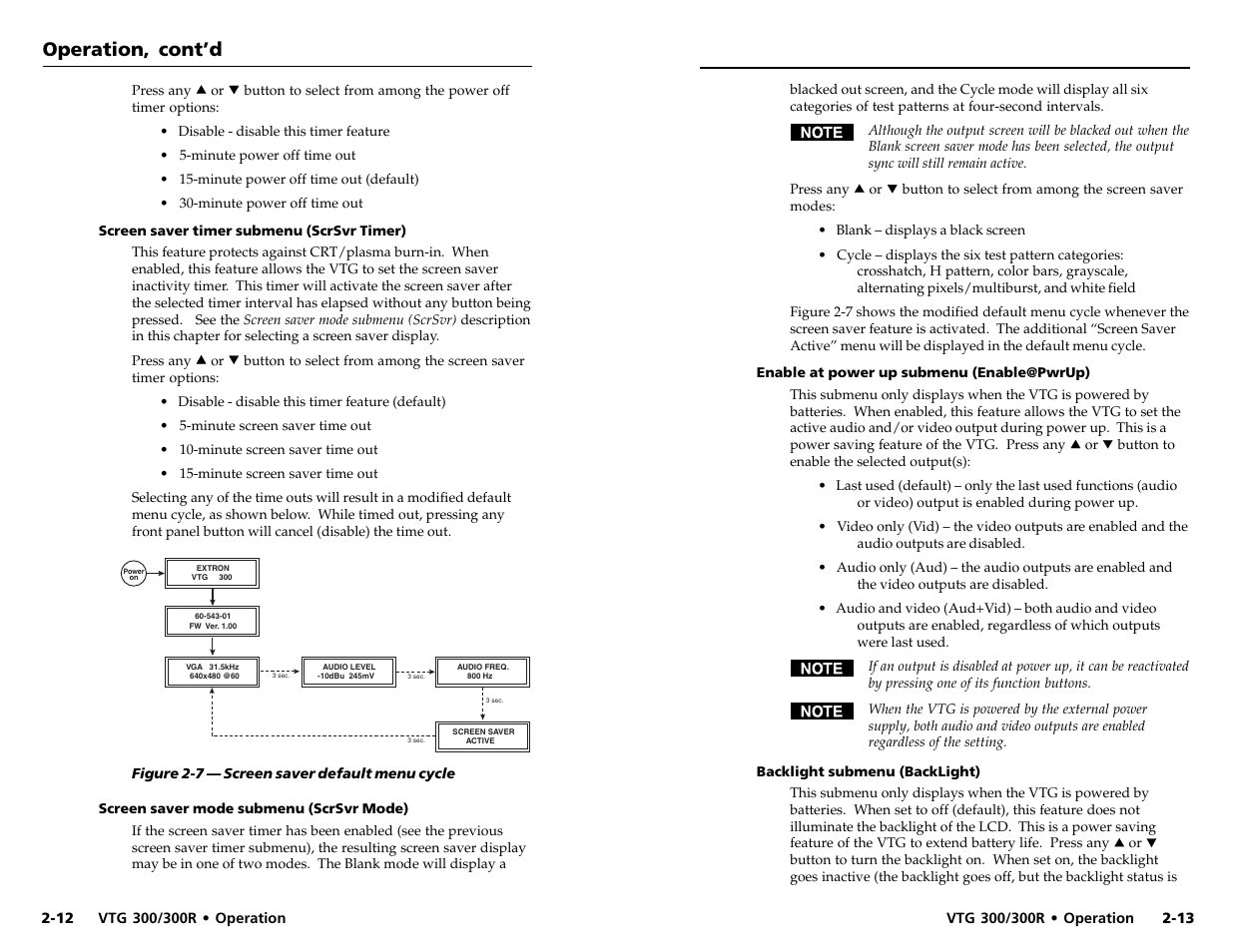 Operation, cont’d | Extron Electronics VTG 300_300R User Guide Rev. D User Manual | Page 13 / 22