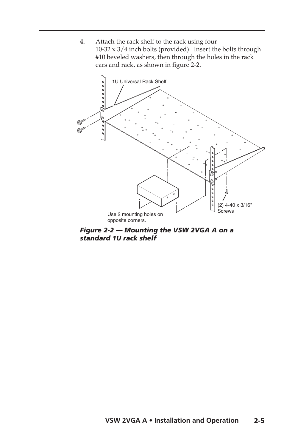 Extron Electronics VSW 2VGA A User Guide User Manual | Page 15 / 40