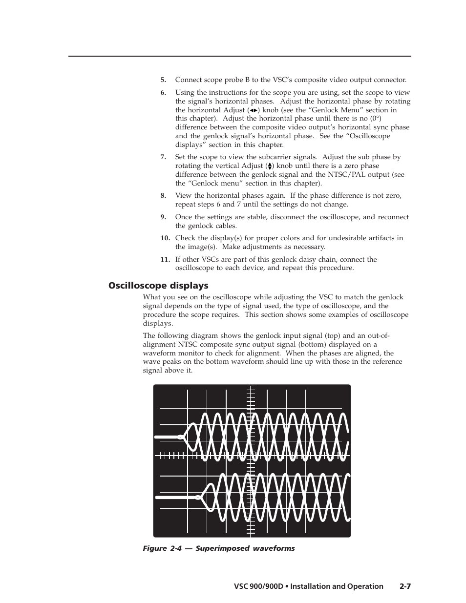 Oscilloscope displays | Extron Electronics VSC 900_900D User Guide User Manual | Page 15 / 50