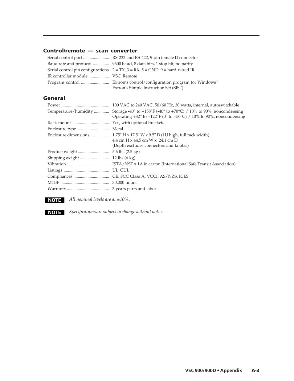 Extron Electronics VSC 900_900D User Guide User Manual | Page 43 / 50