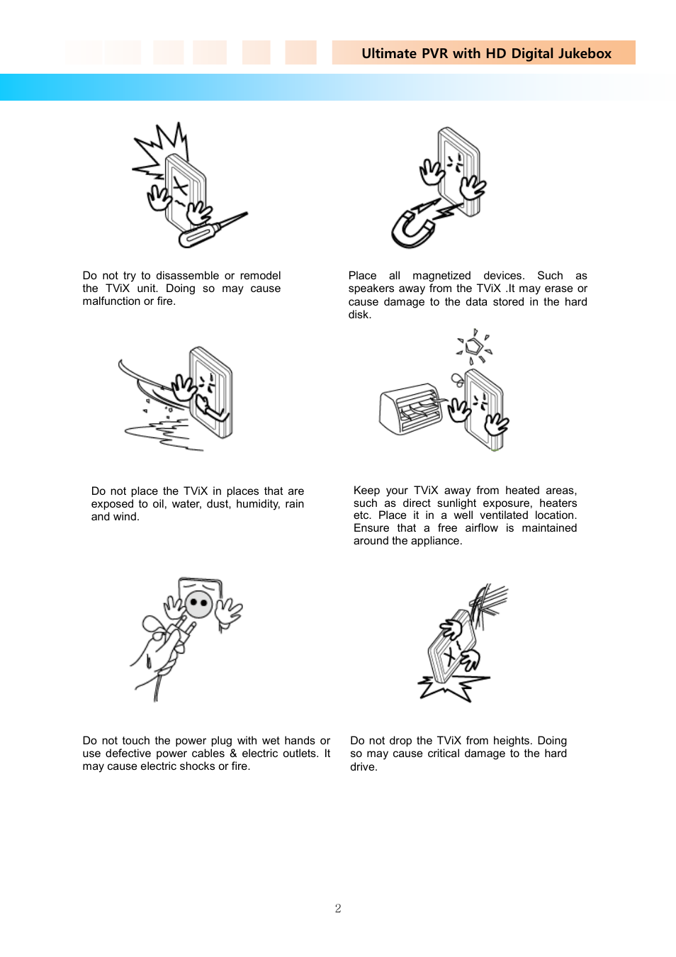 Safety notice, Ultimate pvr with hd digital jukebox | DVico TVIX PVR R-2230 User Manual | Page 2 / 68