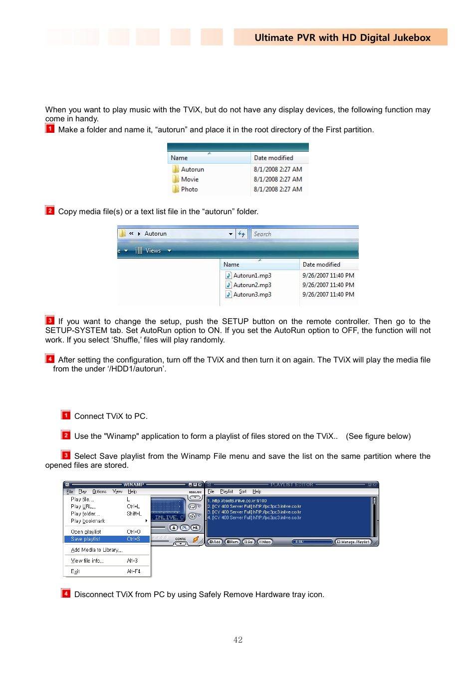 2 extra features | DVico TVIX PVR R-2230 User Manual | Page 42 / 68