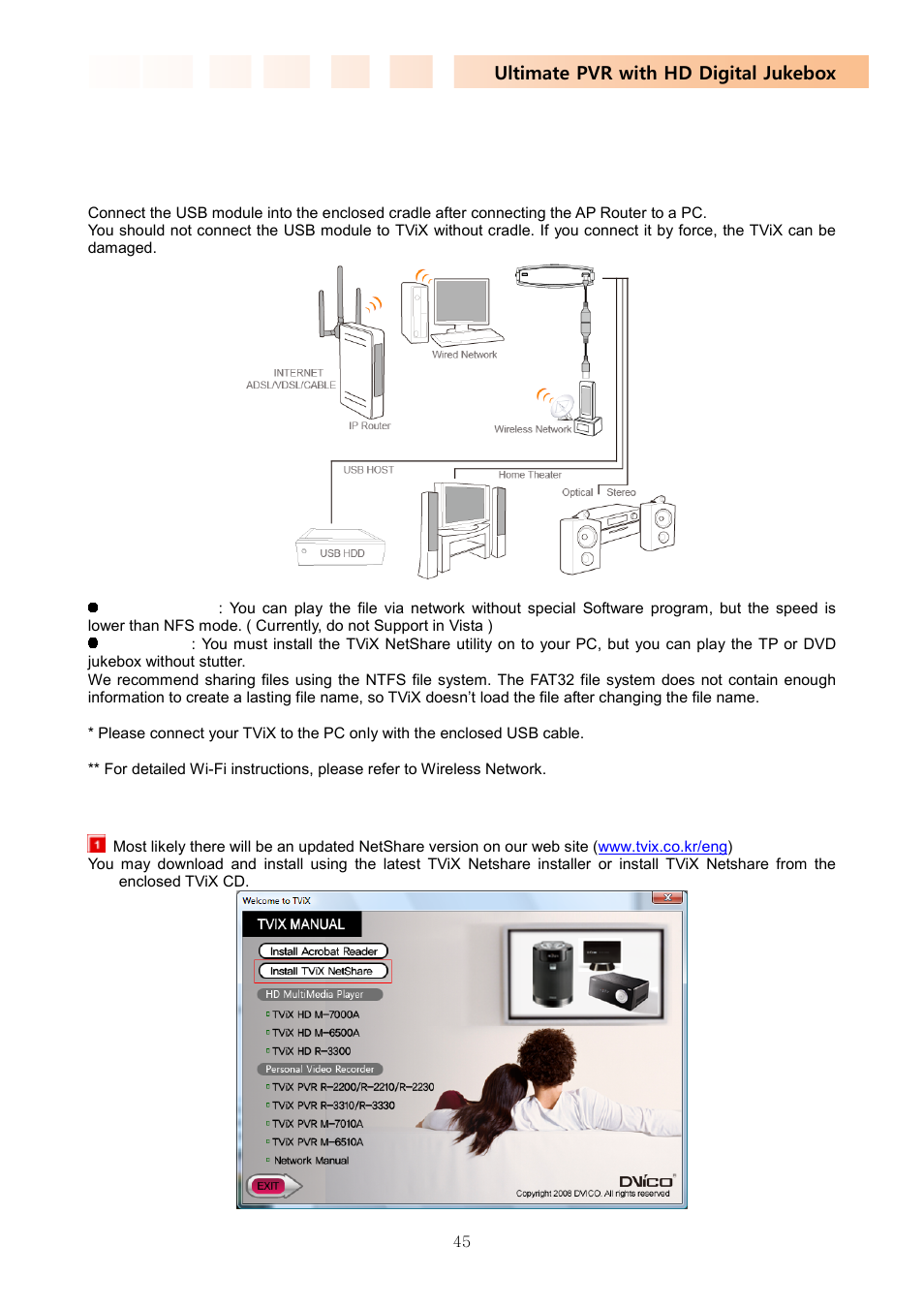 3 lan connection | DVico TVIX PVR R-2230 User Manual | Page 45 / 68