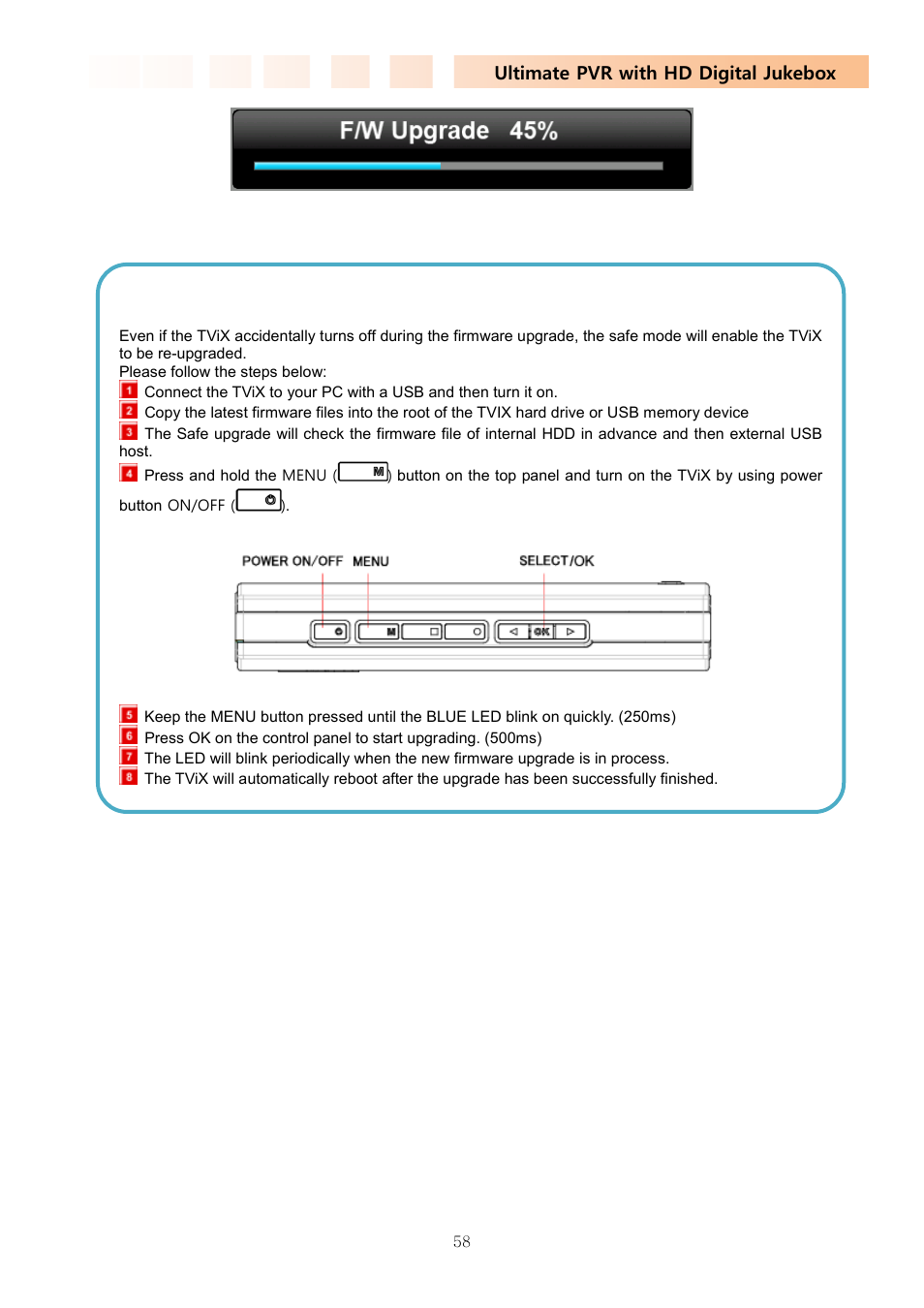 Ultimate pvr with hd digital jukebox | DVico TVIX PVR R-2230 User Manual | Page 58 / 68