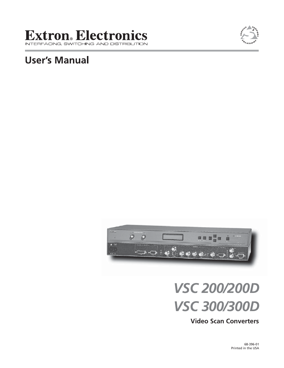 Extron Electronics VSC 300_300D User Guide User Manual | 54 pages